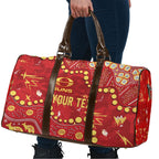 Personalized Gold Coast Suns Travel Bag Aboriginal Pattern with Graffiti Style