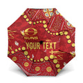 Personalized Gold Coast Suns Umbrella Aboriginal Pattern with Graffiti Style