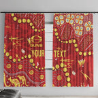 Personalized Gold Coast Suns Window Curtain Aboriginal Pattern with Graffiti Style