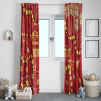 Personalized Gold Coast Suns Window Curtain Aboriginal Pattern with Graffiti Style