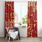 Personalized Gold Coast Suns Window Curtain Aboriginal Pattern with Graffiti Style