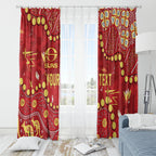 Personalized Gold Coast Suns Window Curtain Aboriginal Pattern with Graffiti Style