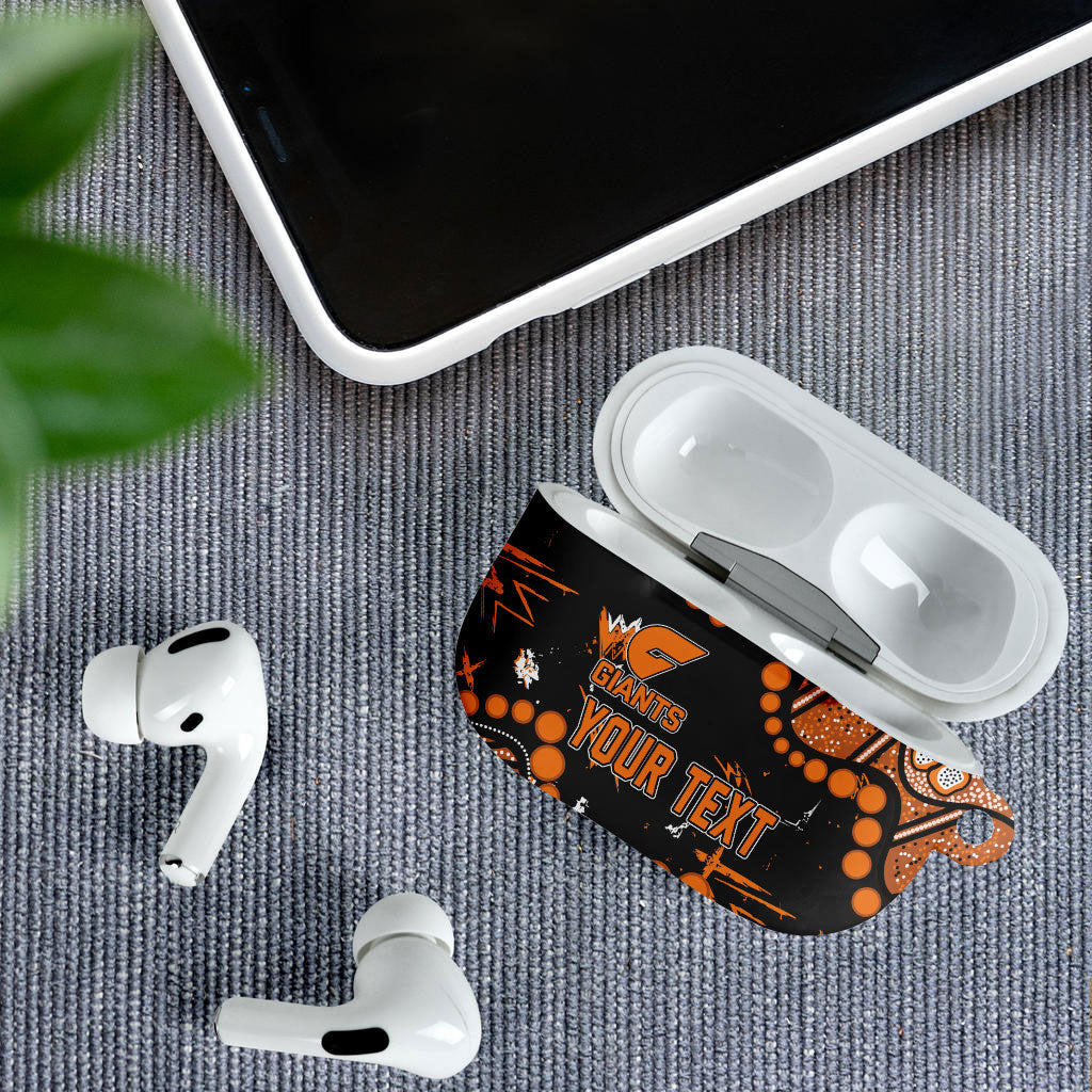 Personalized Greater Western Sydney Giants AirPods Case Aboriginal Pattern with Graffiti Style