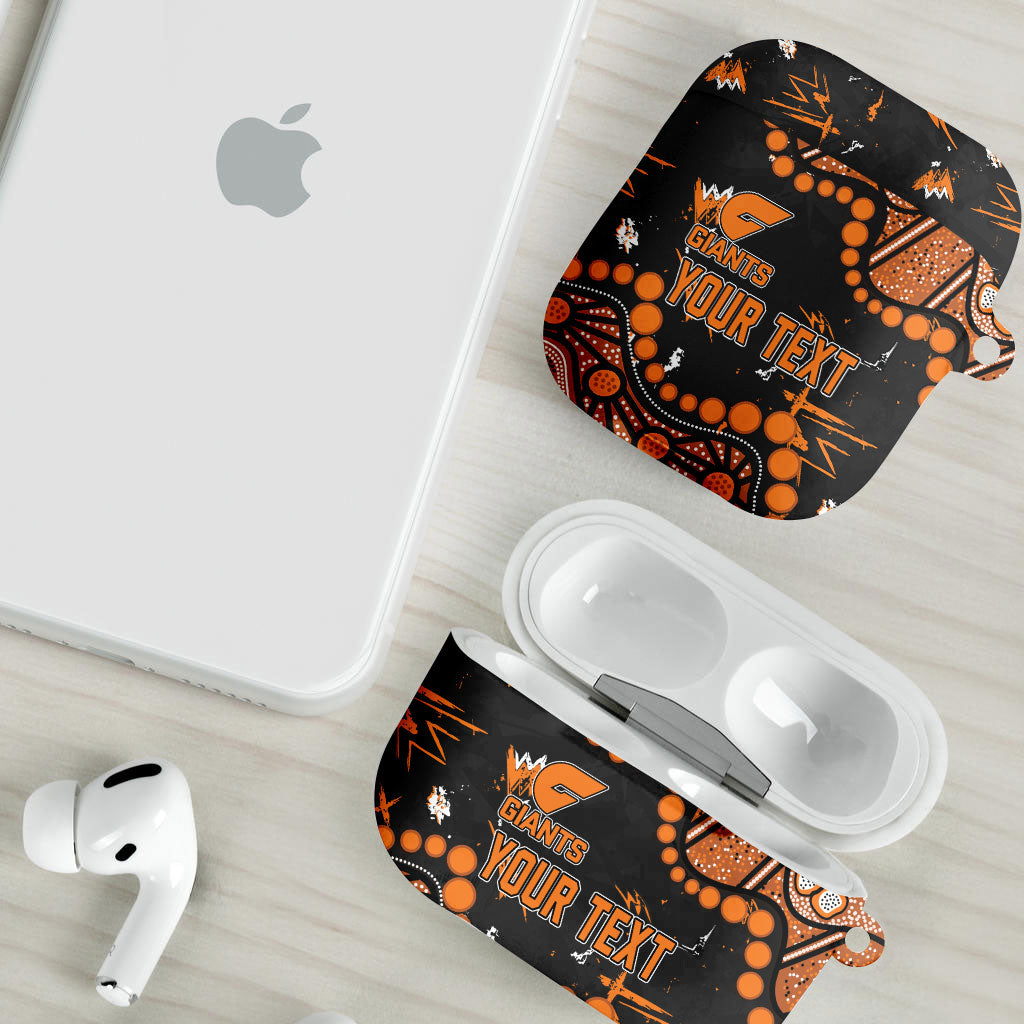 Personalized Greater Western Sydney Giants AirPods Case Aboriginal Pattern with Graffiti Style