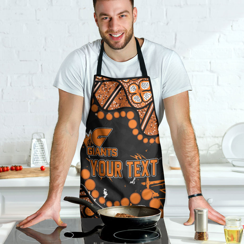 Personalized Greater Western Sydney Giants Apron Aboriginal Pattern with Graffiti Style