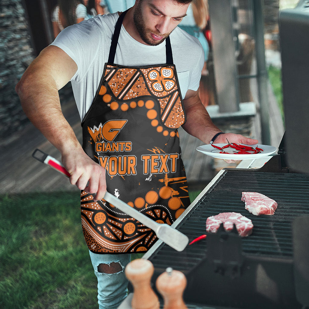 Personalized Greater Western Sydney Giants Apron Aboriginal Pattern with Graffiti Style