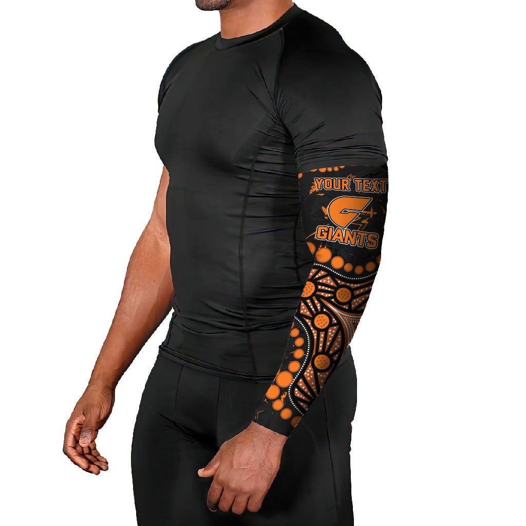 Personalized Greater Western Sydney Giants Arm Sleeves Aboriginal Pattern with Graffiti Style