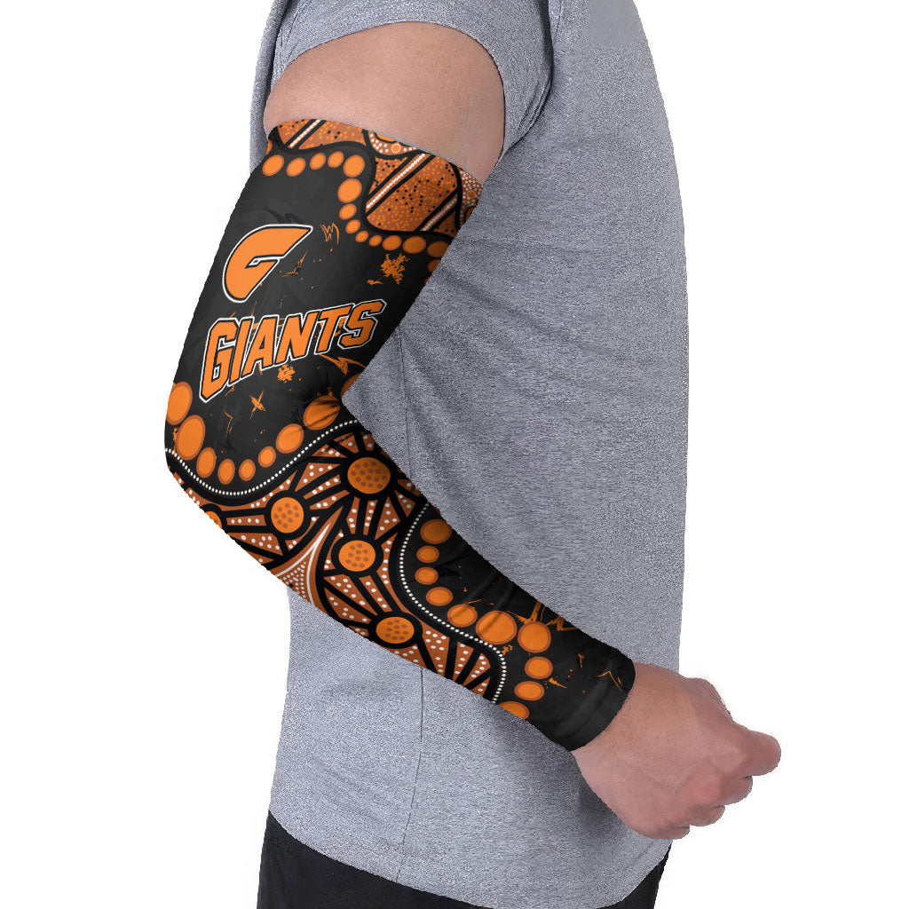 Personalized Greater Western Sydney Giants Arm Sleeves Aboriginal Pattern with Graffiti Style