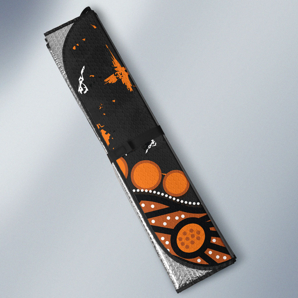 Personalized Greater Western Sydney Giants Auto Sun Shade Aboriginal Pattern with Graffiti Style