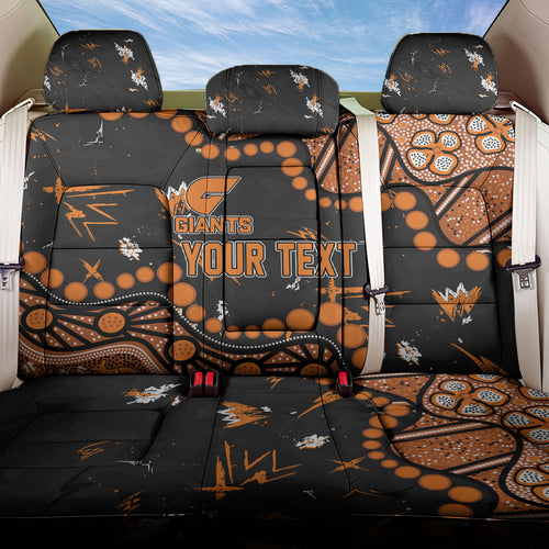 Personalized Greater Western Sydney Giants Back Car Seat Cover Aboriginal Pattern with Graffiti Style