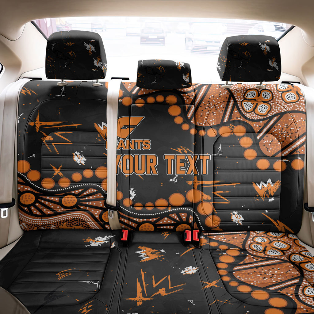 Personalized Greater Western Sydney Giants Back Car Seat Cover Aboriginal Pattern with Graffiti Style