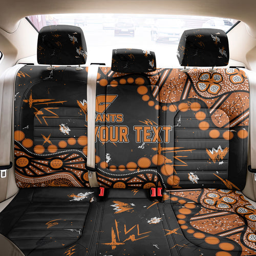 Personalized Greater Western Sydney Giants Back Car Seat Cover Aboriginal Pattern with Graffiti Style