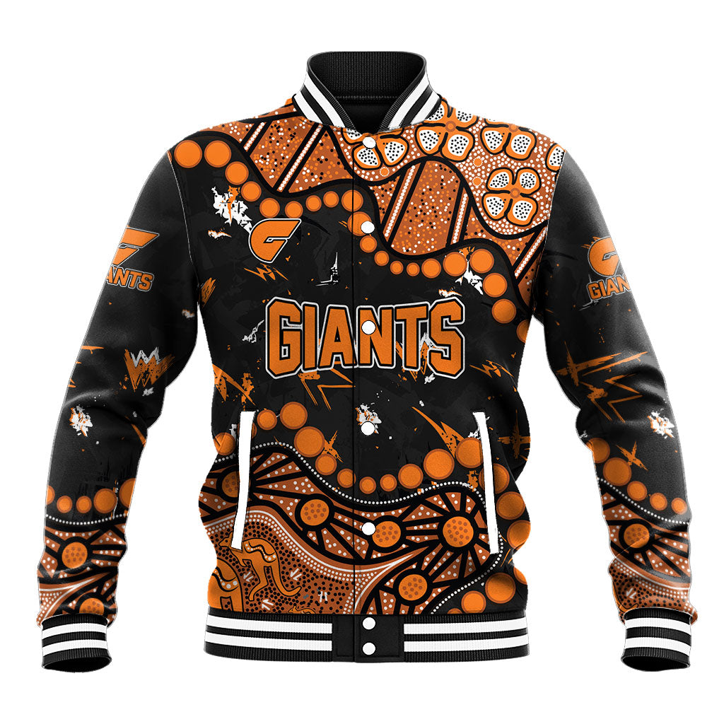 Personalized Greater Western Sydney Giants Baseball Jacket Aboriginal Pattern with Graffiti Style