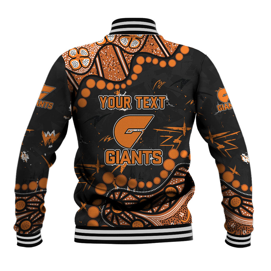 Personalized Greater Western Sydney Giants Baseball Jacket Aboriginal Pattern with Graffiti Style