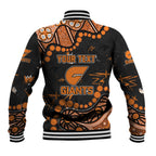 Personalized Greater Western Sydney Giants Baseball Jacket Aboriginal Pattern with Graffiti Style
