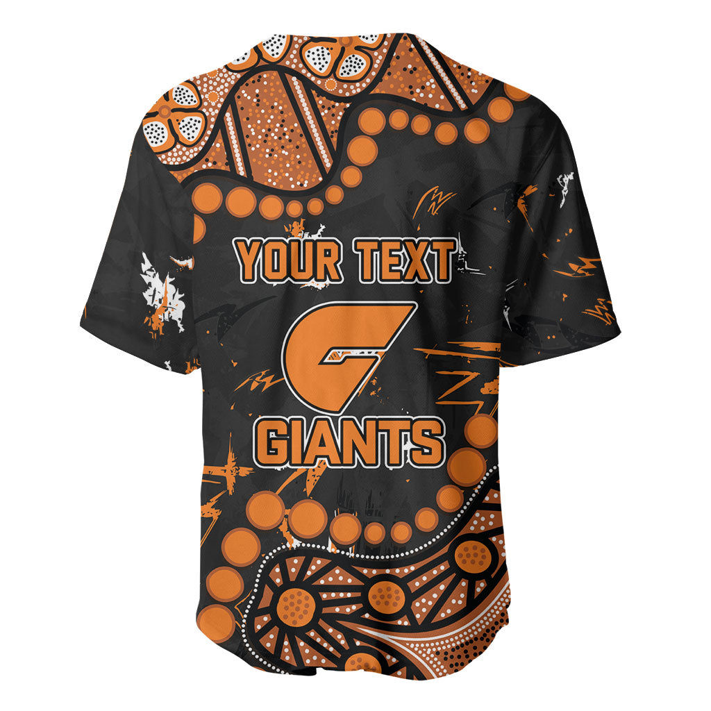 Personalized Greater Western Sydney Giants Baseball Jersey Aboriginal Pattern with Graffiti Style