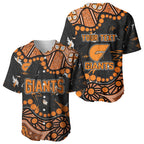 Personalized Greater Western Sydney Giants Baseball Jersey Aboriginal Pattern with Graffiti Style