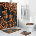 Personalized Greater Western Sydney Giants Bathroom Set Aboriginal Pattern with Graffiti Style