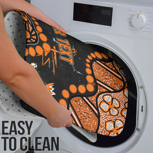 Personalized Greater Western Sydney Giants Bathroom Set Aboriginal Pattern with Graffiti Style
