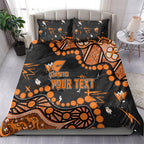 Personalized Greater Western Sydney Giants Bedding Set Aboriginal Pattern with Graffiti Style
