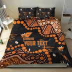 Personalized Greater Western Sydney Giants Bedding Set Aboriginal Pattern with Graffiti Style