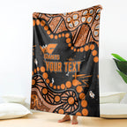 Personalized Greater Western Sydney Giants Blanket Aboriginal Pattern with Graffiti Style