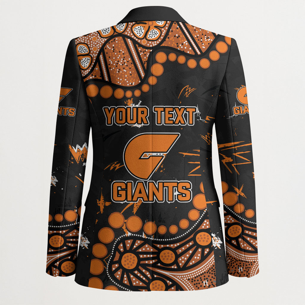Personalized Greater Western Sydney Giants Blazer Aboriginal Pattern with Graffiti Style