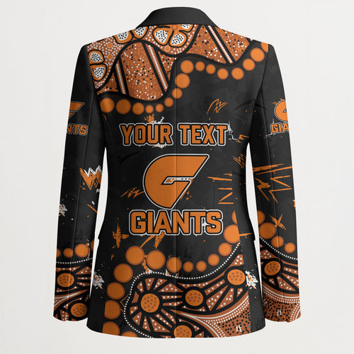 Personalized Greater Western Sydney Giants Blazer Aboriginal Pattern with Graffiti Style