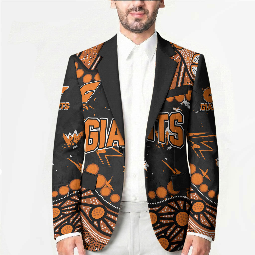Personalized Greater Western Sydney Giants Blazer Aboriginal Pattern with Graffiti Style
