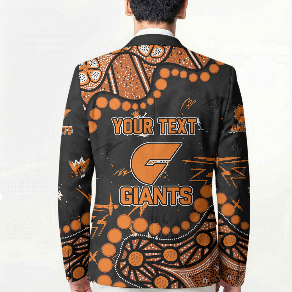 Personalized Greater Western Sydney Giants Blazer Aboriginal Pattern with Graffiti Style