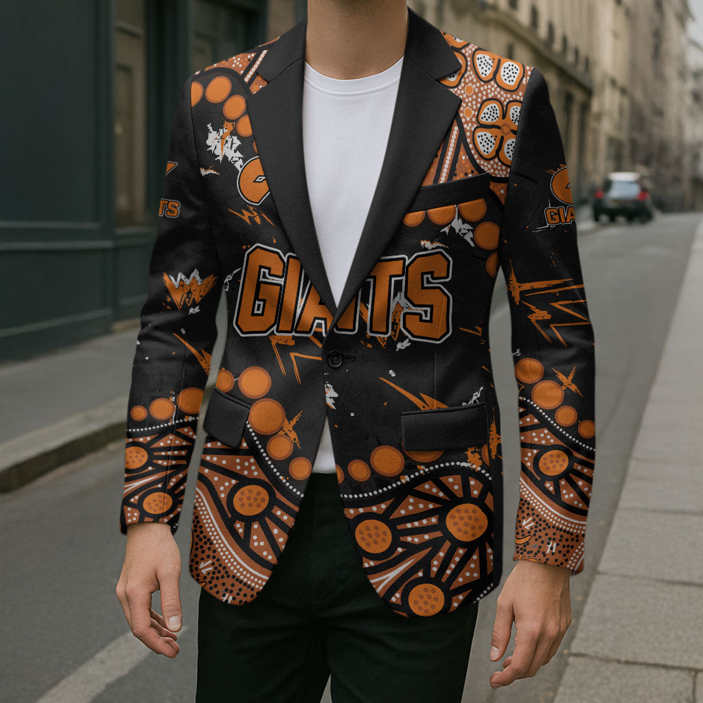 Personalized Greater Western Sydney Giants Blazer Aboriginal Pattern with Graffiti Style