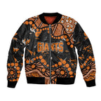 Personalized Greater Western Sydney Giants Bomber Jacket Aboriginal Pattern with Graffiti Style