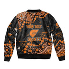 Personalized Greater Western Sydney Giants Bomber Jacket Aboriginal Pattern with Graffiti Style
