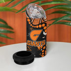 Personalized Greater Western Sydney Giants 4 in 1 Can Cooler Tumbler Aboriginal Pattern with Graffiti Style