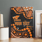Personalized Greater Western Sydney Giants Canvas Wall Art Aboriginal Pattern with Graffiti Style