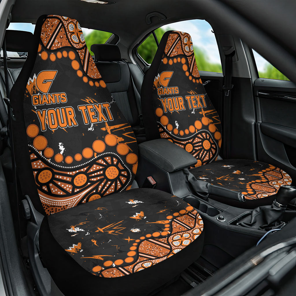 Personalized Greater Western Sydney Giants Car Seat Cover Aboriginal Pattern with Graffiti Style