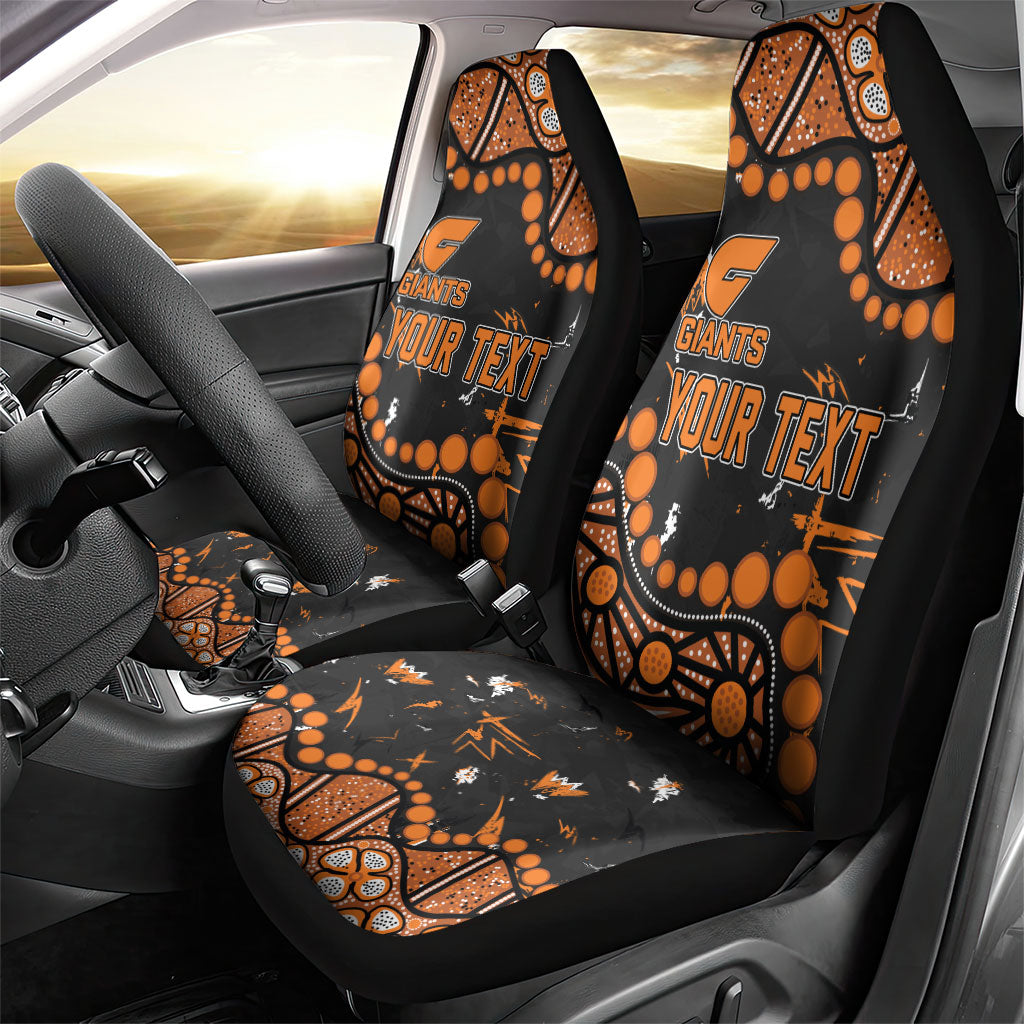 Personalized Greater Western Sydney Giants Car Seat Cover Aboriginal Pattern with Graffiti Style