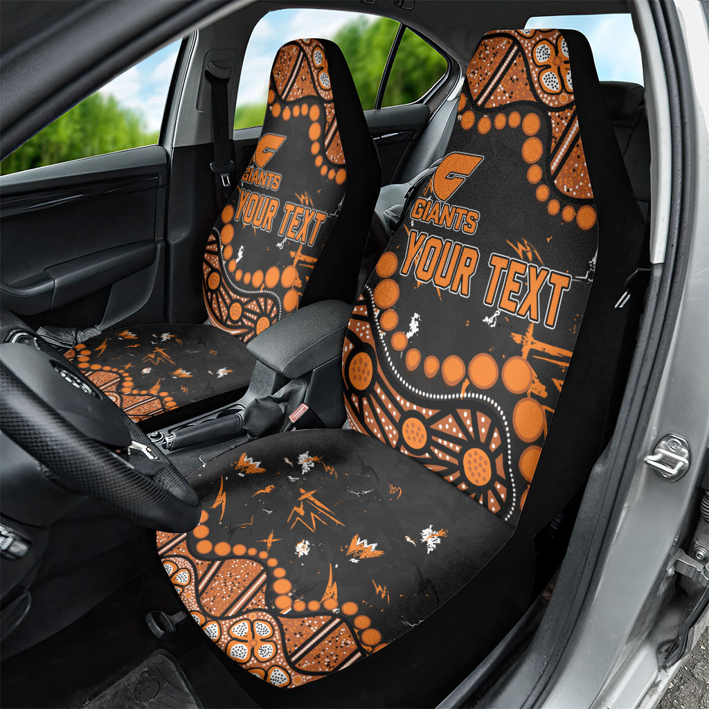 Personalized Greater Western Sydney Giants Car Seat Cover Aboriginal Pattern with Graffiti Style