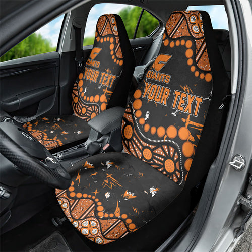 Personalized Greater Western Sydney Giants Car Seat Cover Aboriginal Pattern with Graffiti Style