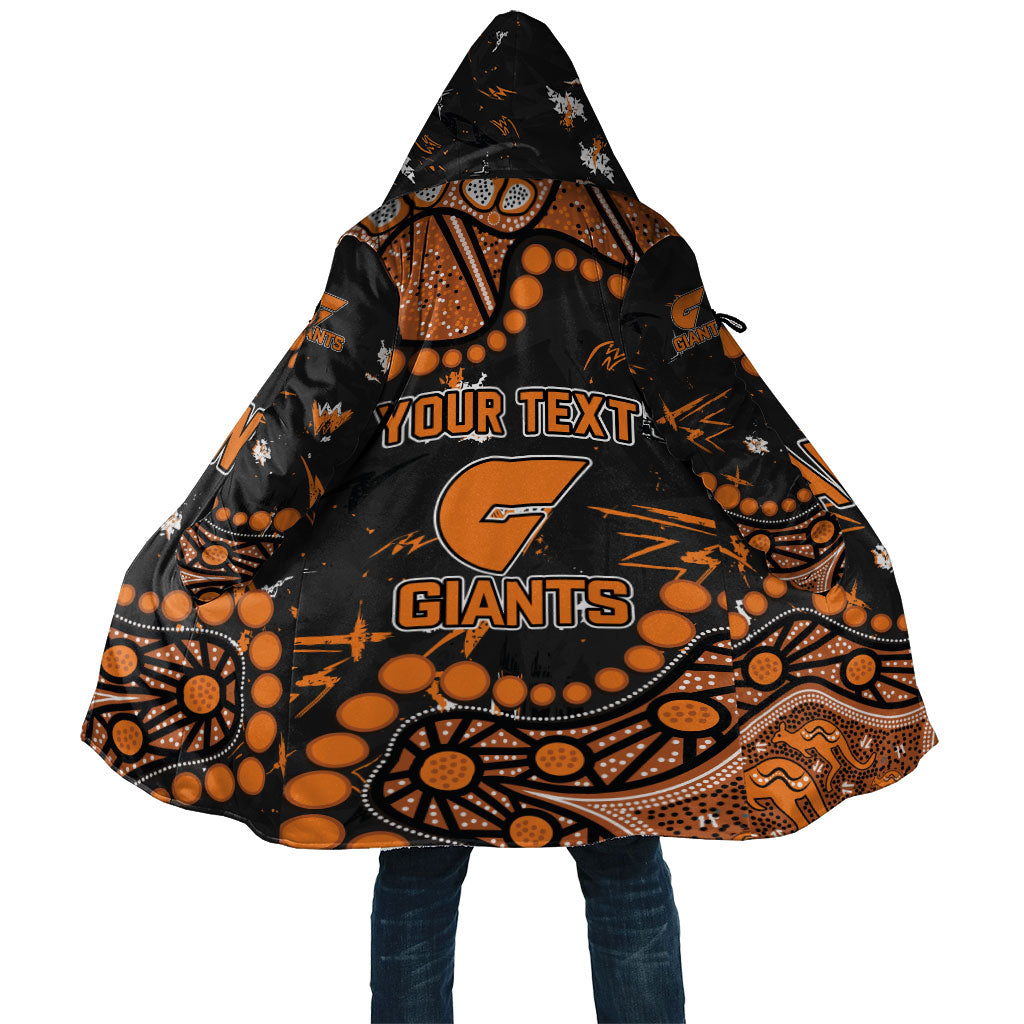 Personalized Greater Western Sydney Giants Cloak Aboriginal Pattern with Graffiti Style
