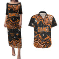 Personalized Greater Western Sydney Giants Couples Matching Puletasi and Hawaiian Shirt Aboriginal Pattern with Graffiti Style