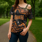 Personalized Greater Western Sydney Giants Cross Shoulder Shirt Aboriginal Pattern with Graffiti Style