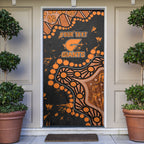 Personalized Greater Western Sydney Giants Door Cover Aboriginal Pattern with Graffiti Style