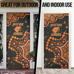 Personalized Greater Western Sydney Giants Door Cover Aboriginal Pattern with Graffiti Style