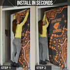 Personalized Greater Western Sydney Giants Door Cover Aboriginal Pattern with Graffiti Style