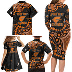 Personalized Greater Western Sydney Giants Family Matching Long Sleeve Bodycon Dress and Hawaiian Shirt Aboriginal Pattern with Graffiti Style
