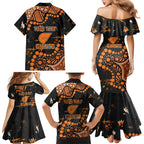 Personalized Greater Western Sydney Giants Family Matching Mermaid Dress and Hawaiian Shirt Aboriginal Pattern with Graffiti Style