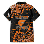 Personalized Greater Western Sydney Giants Family Matching Mermaid Dress and Hawaiian Shirt Aboriginal Pattern with Graffiti Style