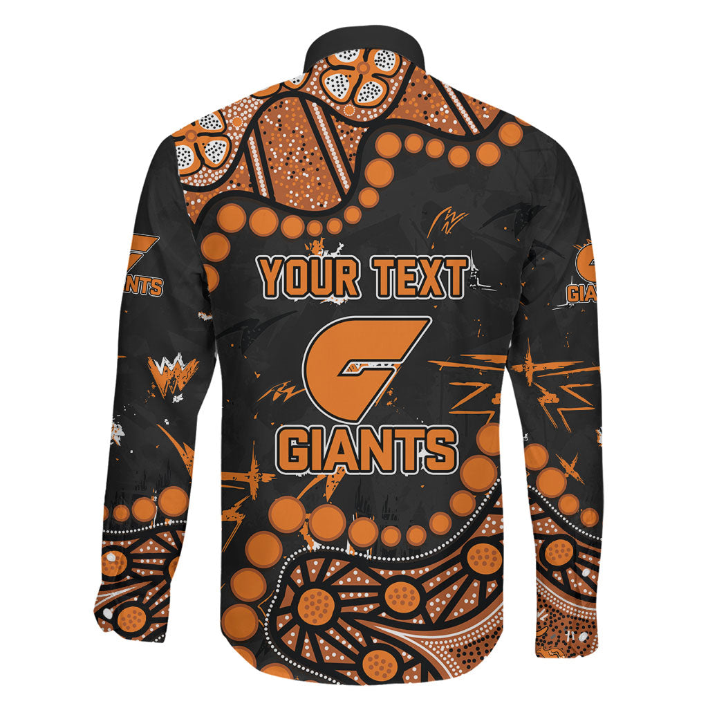 Personalized Greater Western Sydney Giants Family Matching Puletasi and Hawaiian Shirt Aboriginal Pattern with Graffiti Style