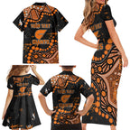 Personalized Greater Western Sydney Giants Family Matching Short Sleeve Bodycon Dress and Hawaiian Shirt Aboriginal Pattern with Graffiti Style